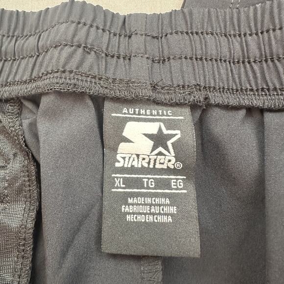 Starter Pants Mens XL Black Athletic Track Lightweight Zip Hem Pockets Logo - Picture 5 of 16